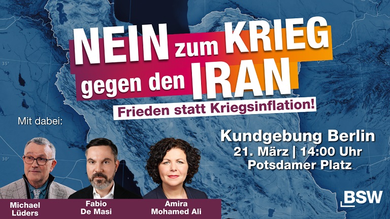 Nein zum Krieg gegen den Iran! Frieden statt Kriegsinflation!